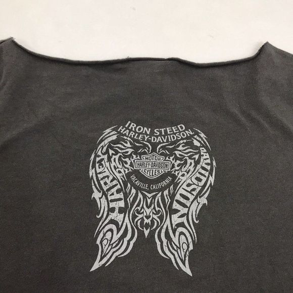 HARLEY-DAVIDSON  Women's Gray Tee Shirt Top size Medium Vacaville California - Picture 6 of 6